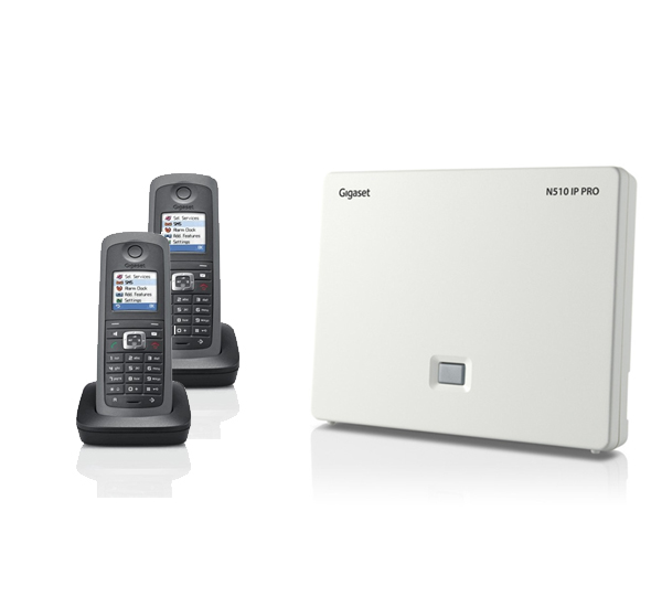 Gigaset N510IP PRO DECT Base Station & Gigaset Cordless R410H Two Handset Bundle