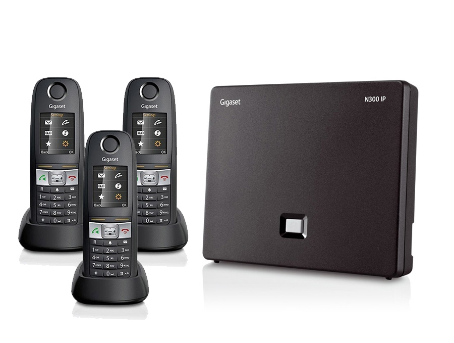 Gigaset N300IP Base Station and Gigaset R630H Phone bundle - Three handsets