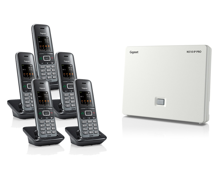 Gigaset N510IP Base Station and Gigaset S650H Phone bundle - Five Handsets