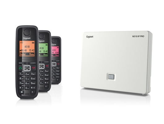 Gigaset N510IP DECT Base Station and A510H DECT Phone bundle - Three handsets