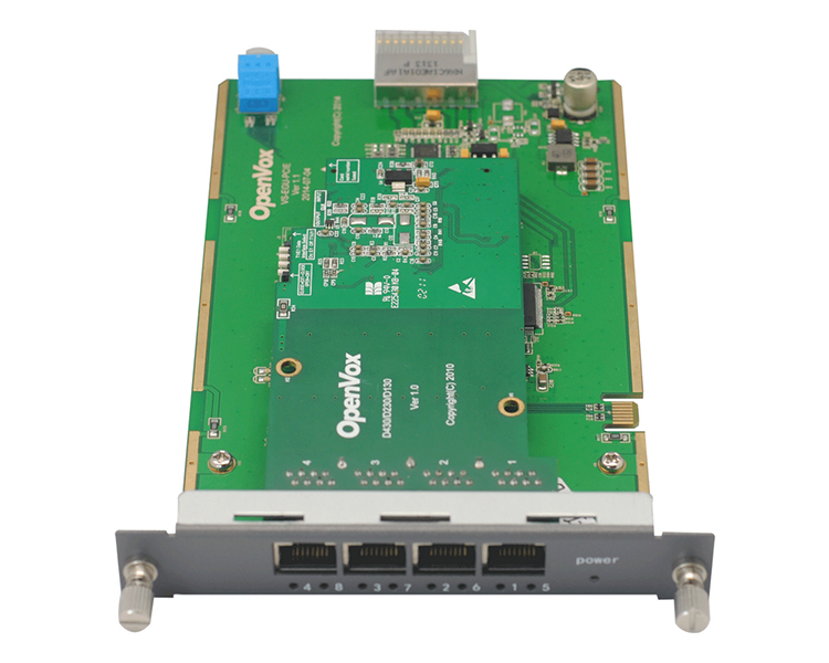 OpenVox VS-EIU-1004E 4 port PRI T1/E1 adapter with hardware echo cancellation